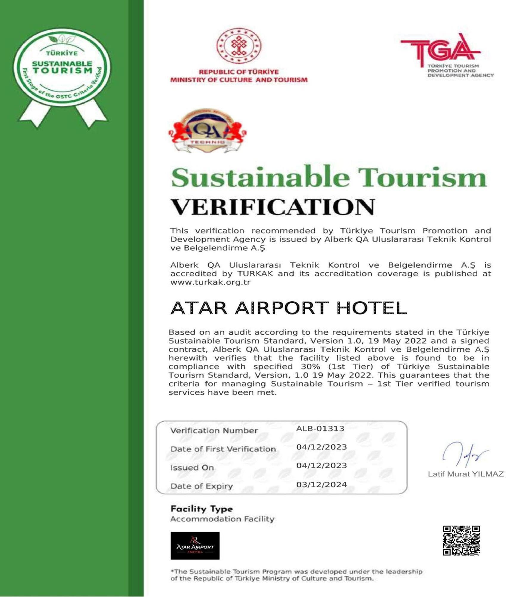 Atar Airport Hotel - Spa & Wellness Arnavutkoy Экстерьер фото